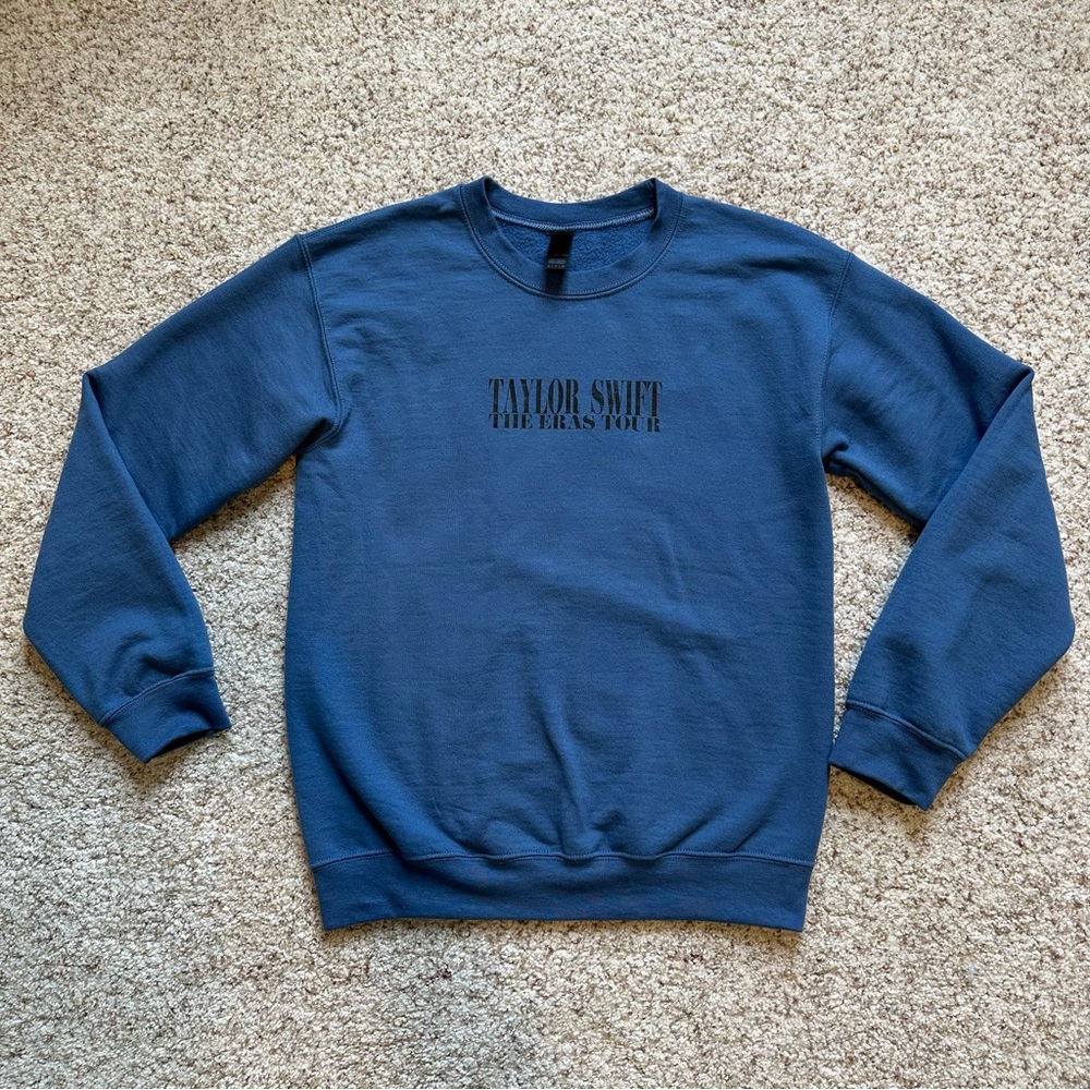 Etsy Taylor Swift Blue Crewneck Sweatshirt Size Small
